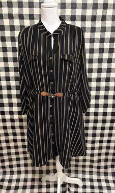 Black Striped Dress- 3X